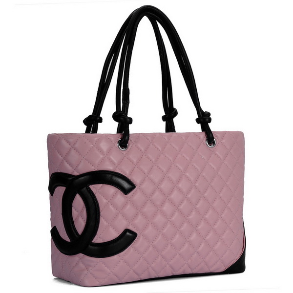 7A Discount Chanel Cambon Large Shoulder Bags 25169 Pink-Black